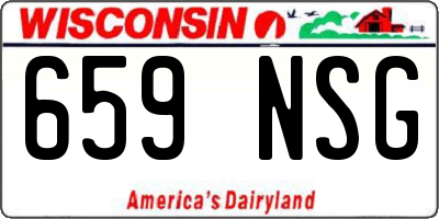 WI license plate 659NSG