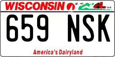 WI license plate 659NSK