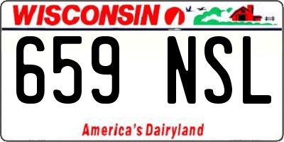 WI license plate 659NSL