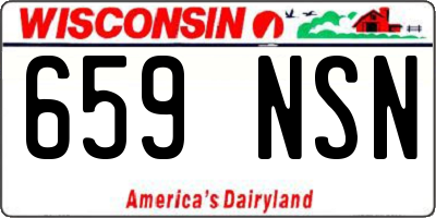 WI license plate 659NSN