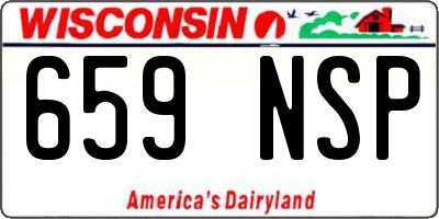 WI license plate 659NSP