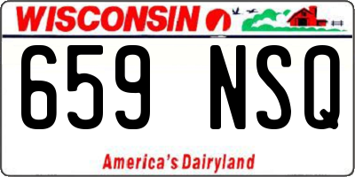 WI license plate 659NSQ