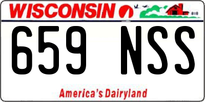 WI license plate 659NSS