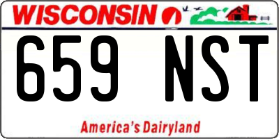 WI license plate 659NST