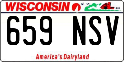 WI license plate 659NSV