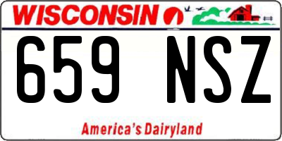 WI license plate 659NSZ