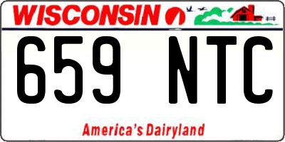 WI license plate 659NTC