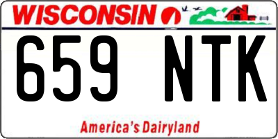 WI license plate 659NTK