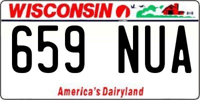 WI license plate 659NUA