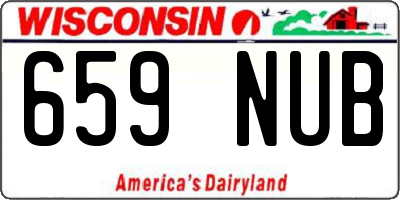 WI license plate 659NUB