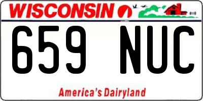 WI license plate 659NUC