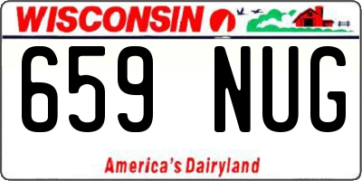 WI license plate 659NUG