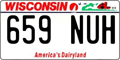 WI license plate 659NUH