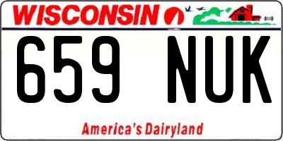 WI license plate 659NUK