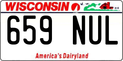 WI license plate 659NUL