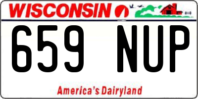 WI license plate 659NUP