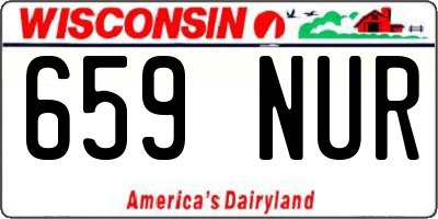 WI license plate 659NUR