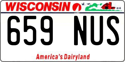 WI license plate 659NUS