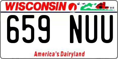 WI license plate 659NUU