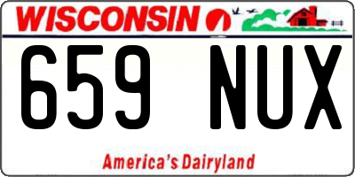 WI license plate 659NUX