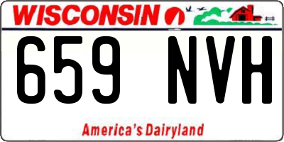 WI license plate 659NVH