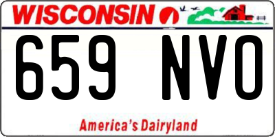 WI license plate 659NVO