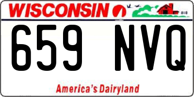 WI license plate 659NVQ