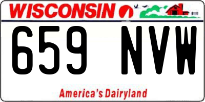 WI license plate 659NVW