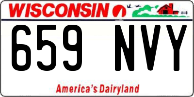 WI license plate 659NVY