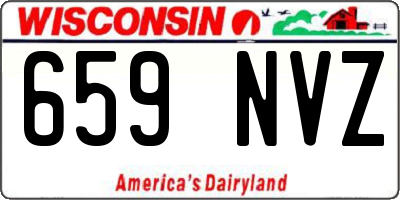 WI license plate 659NVZ