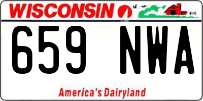 WI license plate 659NWA
