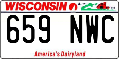 WI license plate 659NWC