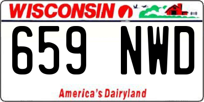 WI license plate 659NWD