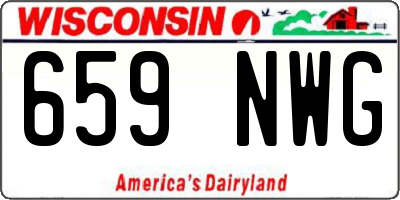 WI license plate 659NWG