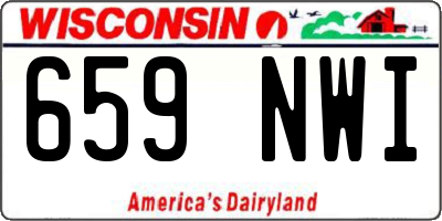 WI license plate 659NWI