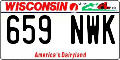 WI license plate 659NWK