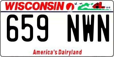 WI license plate 659NWN