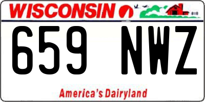 WI license plate 659NWZ