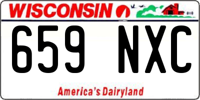 WI license plate 659NXC