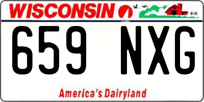 WI license plate 659NXG