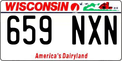 WI license plate 659NXN