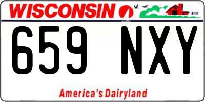 WI license plate 659NXY