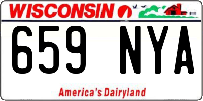 WI license plate 659NYA