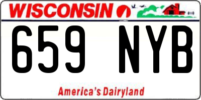 WI license plate 659NYB