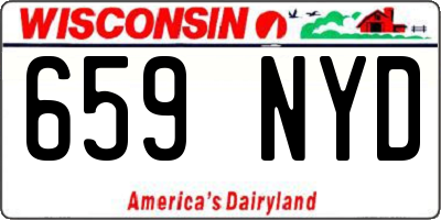 WI license plate 659NYD