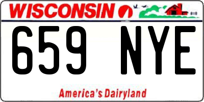 WI license plate 659NYE