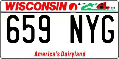 WI license plate 659NYG