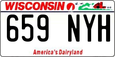 WI license plate 659NYH