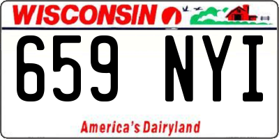 WI license plate 659NYI