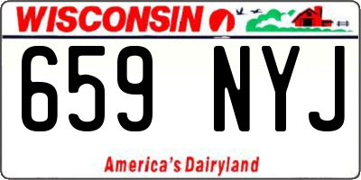 WI license plate 659NYJ
